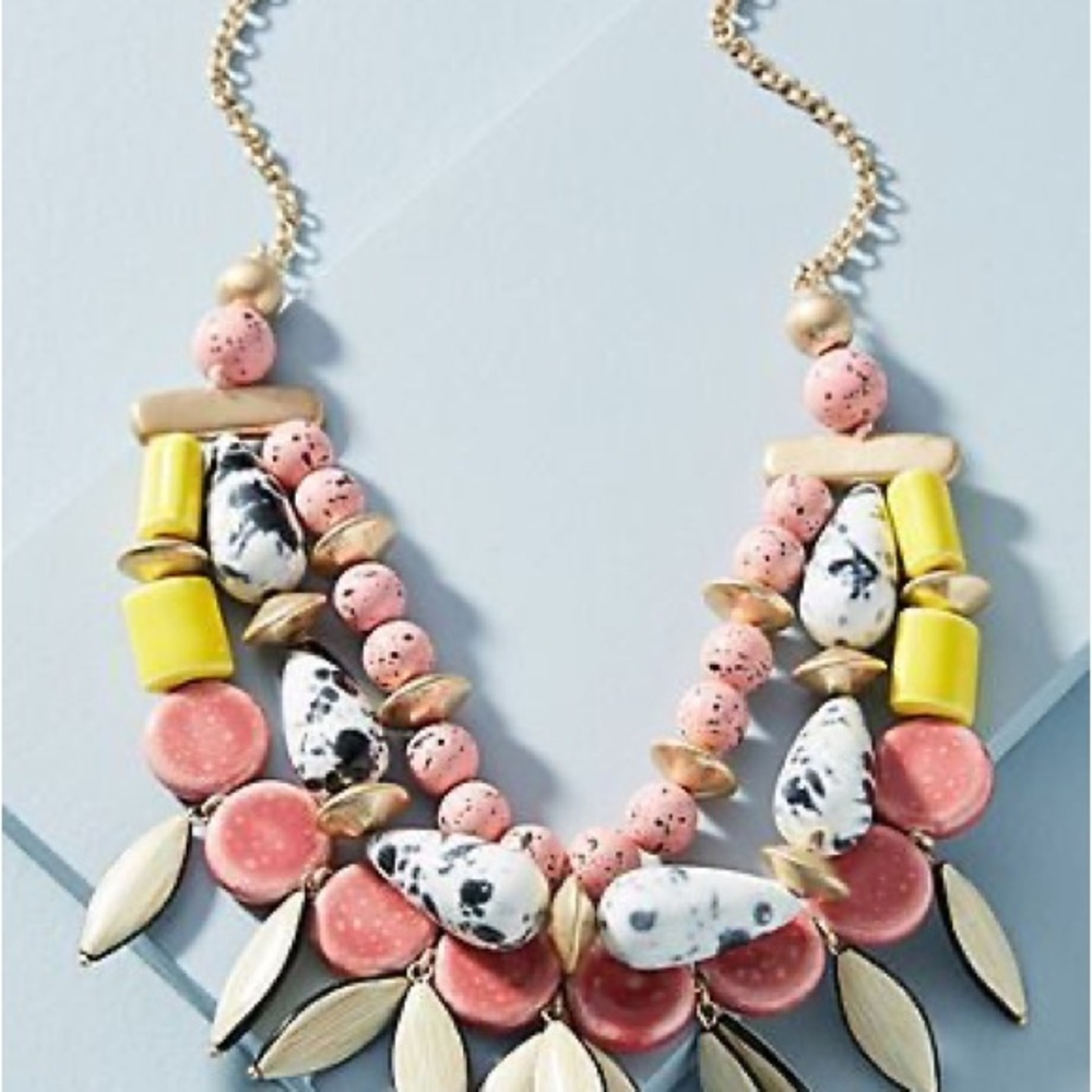 Anthropologie porcelain necklace and earrings never worn. @2018